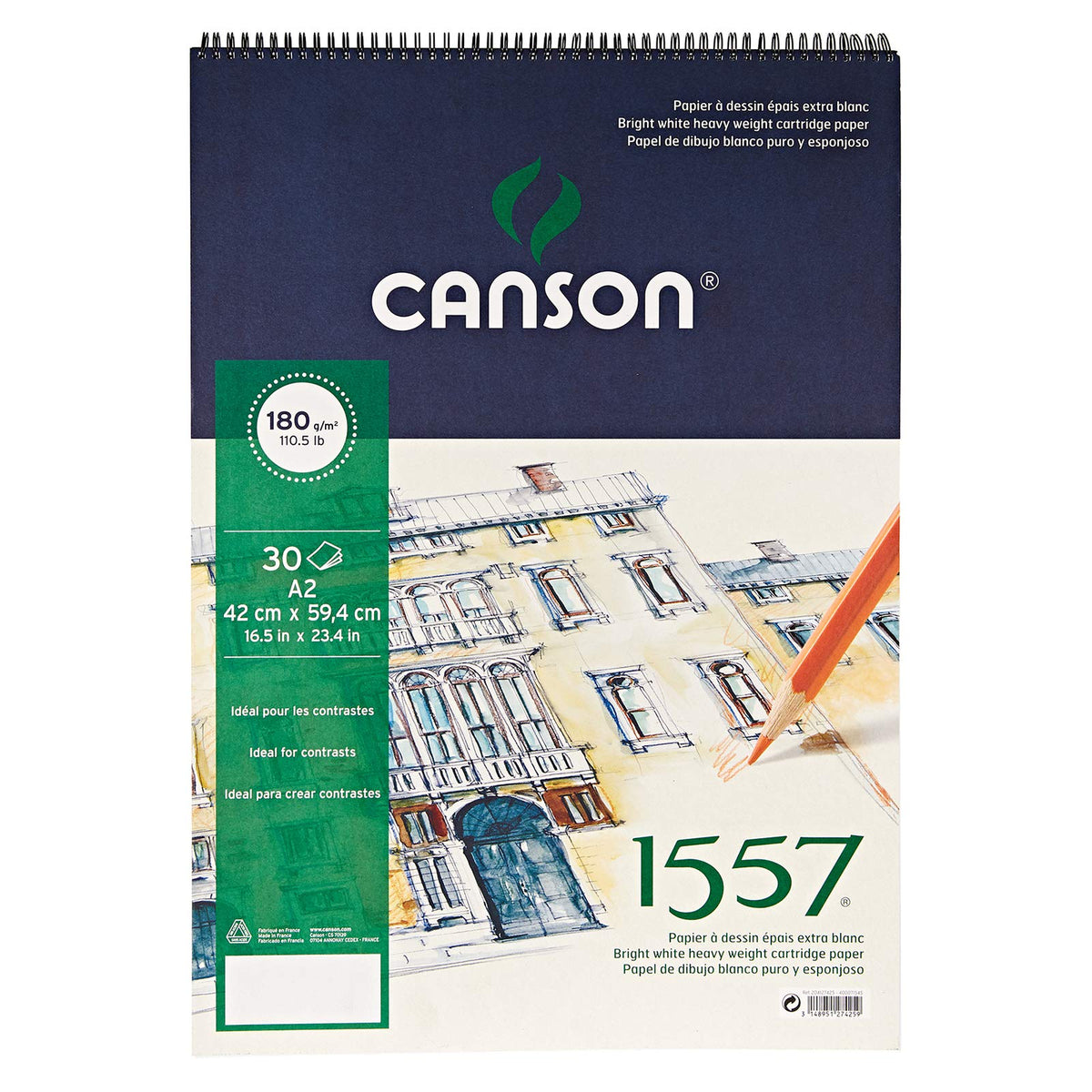 Canson Spiral Pad A2 (42 x 59.4 cm ), 30sheet, Set 2pc - 14310003