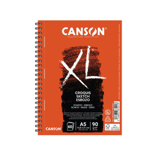 Canson, XL Sketch Drawing Paper, 60 Sheets, A5, 90G (14.9 x 21 cm) - 07021630