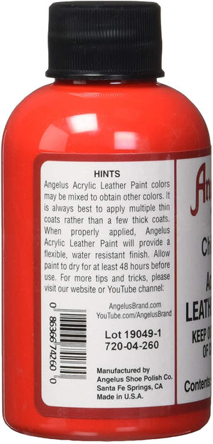 Angelus Acrylic Chili Red Paint 118ml - 01350467