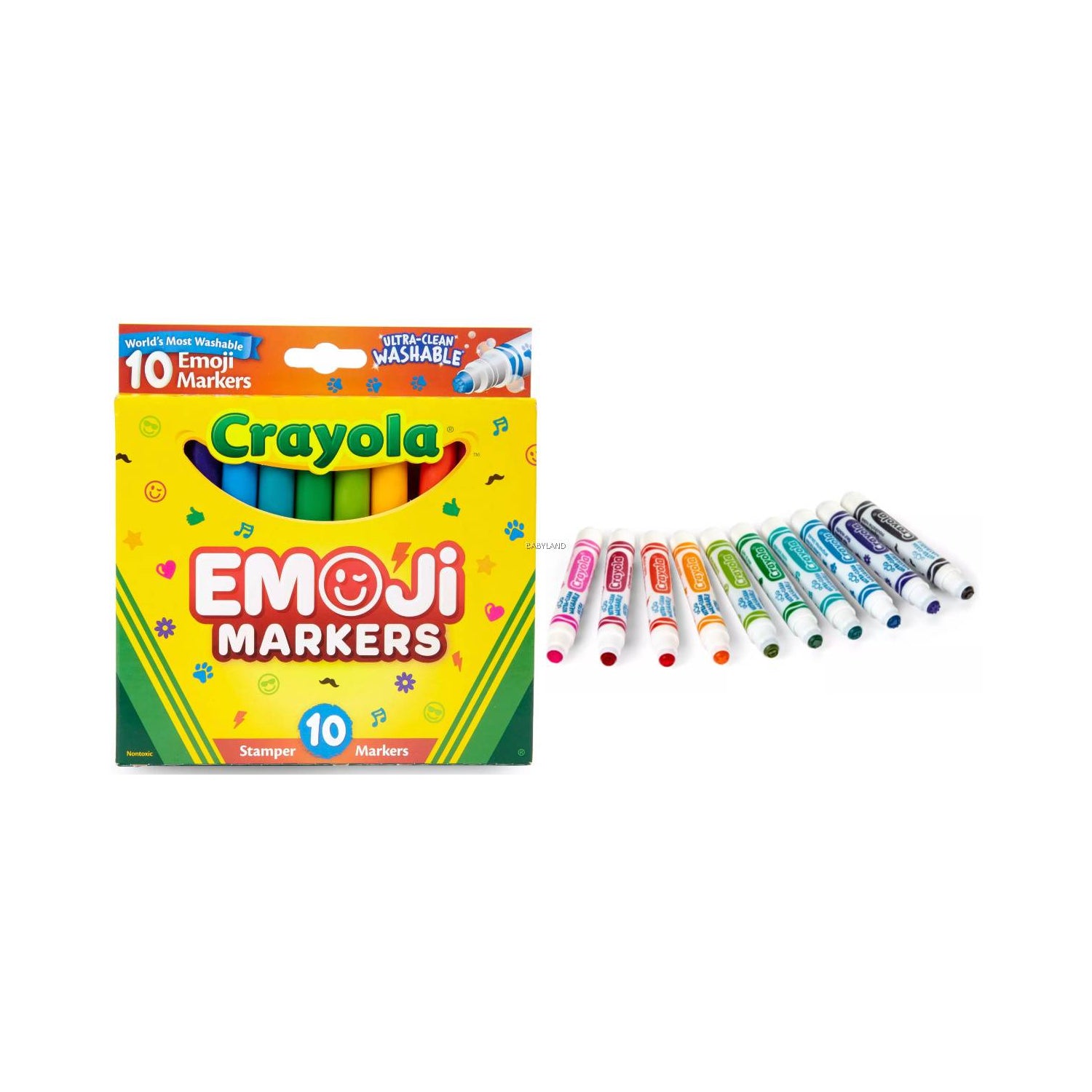 Crayola Ultra-Clean Washable Markers Emoji Set 10ct 01350339