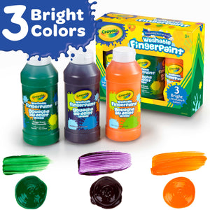 Crayola Washable Fingerpaint Set 3pc x 236ml - Bright Colors - 01350197