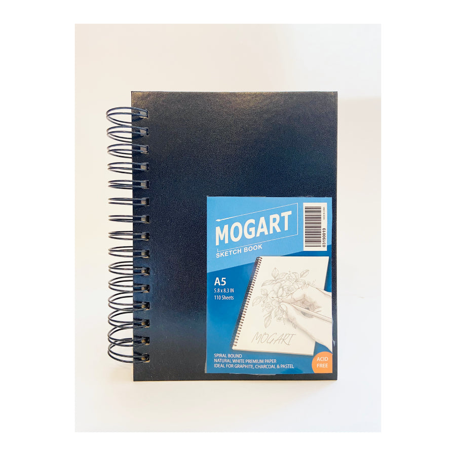 MOGART, Sketch Book, Hardcover Pad Spiral binding,5.8&quot;x8.3&quot;, A5,110 sheet - 03190019