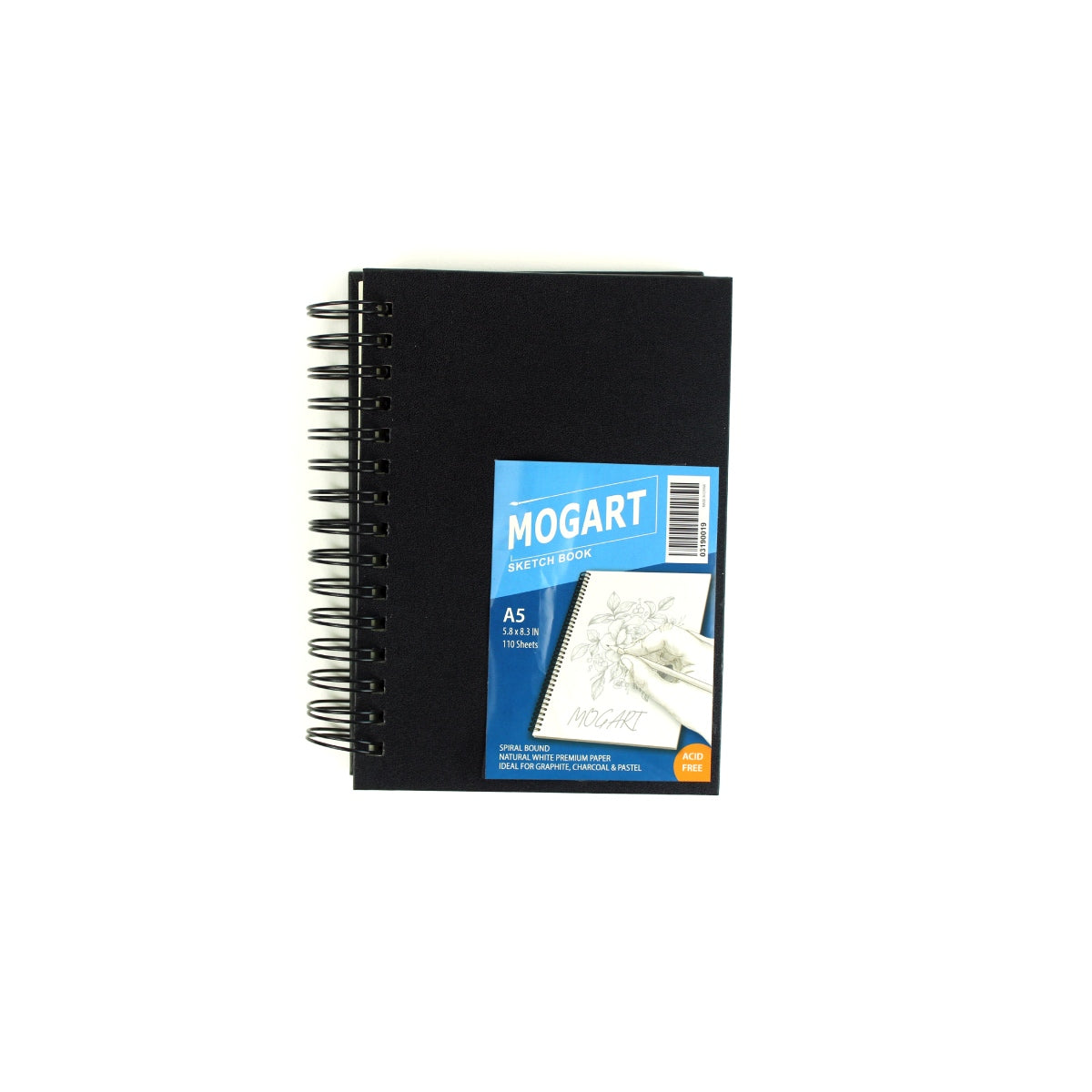 MOGART, Sketch Book, Hardcover Pad Spiral binding,5.8"x8.3", A5,110 sheet - 03190019