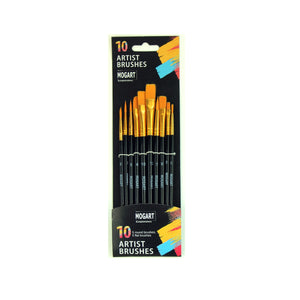 MOGART, Artist Brushes, Nylon, 10pc Assorted tip Size  - 03190008