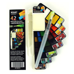 MOGART, 42 Watercolors & Water Brush Pen - 03190016