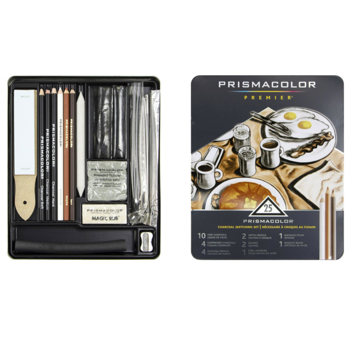 Prismacolor Compressed Charcoal 2 pk - 070735242112
