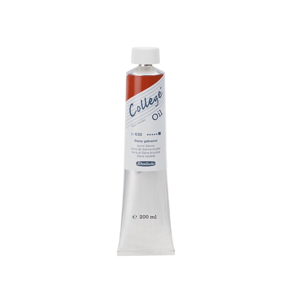 Schmincke College Oil Color,200ml, Burnt Sienna (630) - 05640012