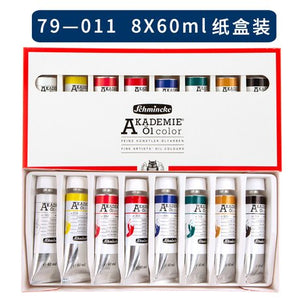 Schmincke Akademie Oil Color Cardboard Set 8x60ml Tubes - 05640200