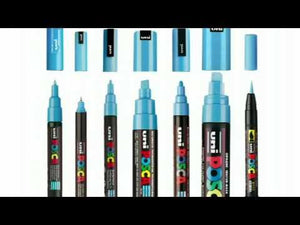 Uni Posca Marker Pen Set of 8 Assorted Colors (0.7mm) - 14050414
