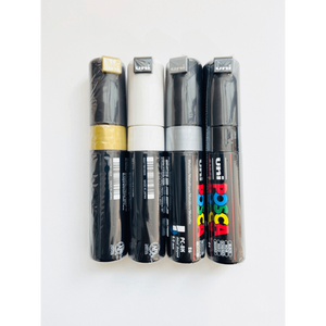 Uni-Posca Marker, Set of 4 markers assorted color PC-8K- (8 mm) - 03151438