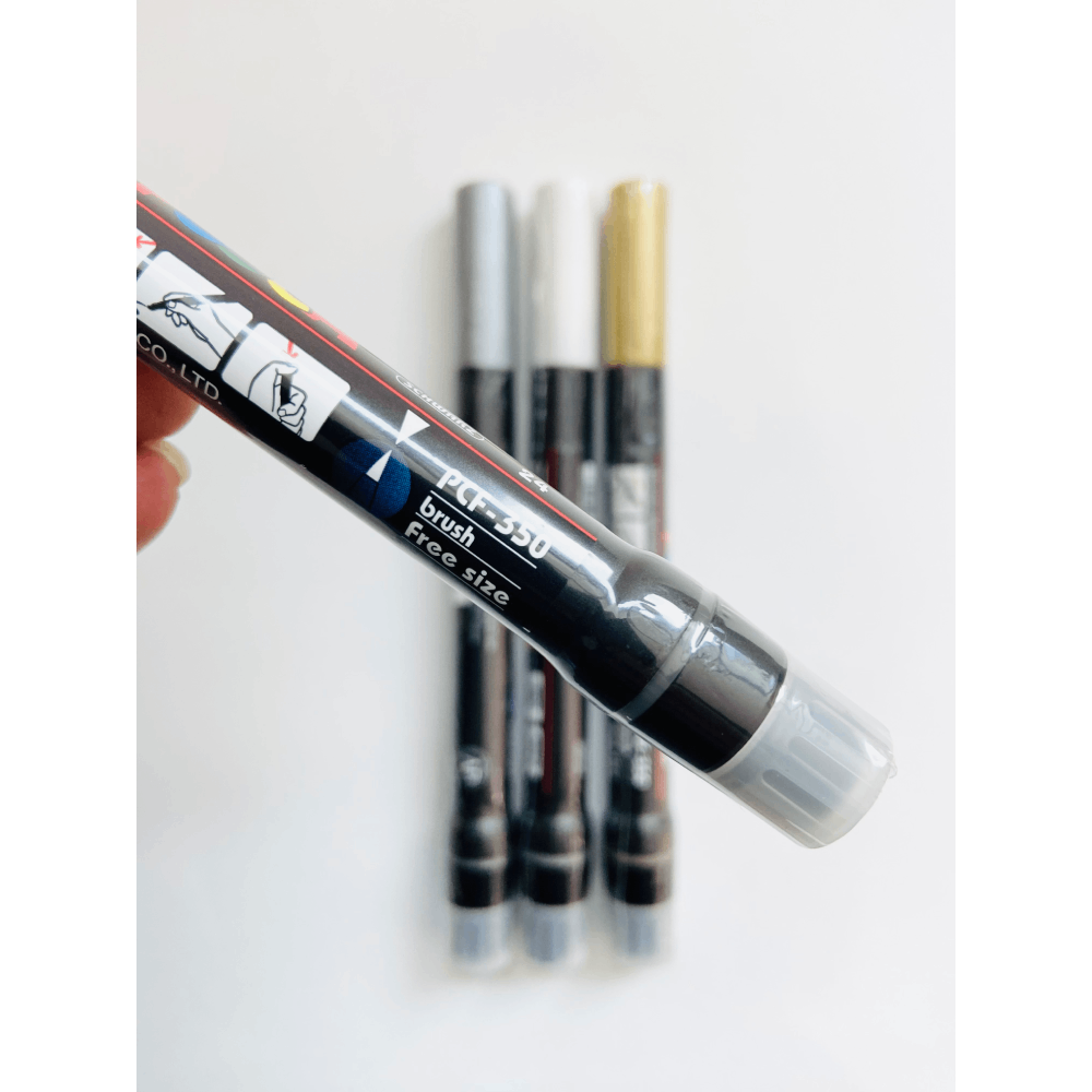 بوسكا ، مجموعة من 4 أقلام تحديد ، فرشاة ألوان متنوعة 