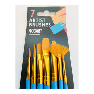 MOGART, Artist Brushes, Nylon, 7pc Assorted tip Size  - 03190006