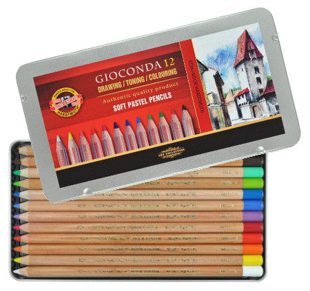 Koh-I-Noor Gioconda Soft Pastel Pencil Tin Set of 36