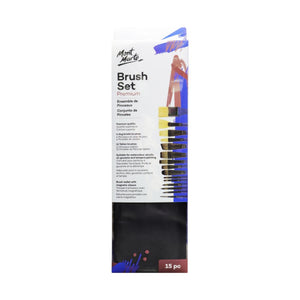 Mont Marte Brush Wallet Set Premium 15pce - 04530514