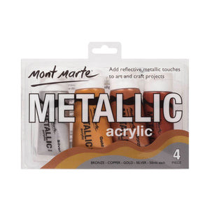 Mont Marte Metallic Acrylic Set 4pc x 50ml - 04530502