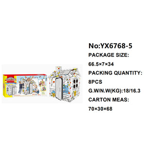 Coloring Cardboard DIY Doodle Drawing, Big House - 20070004